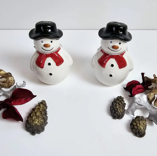 Snowman Salt and Pepper Pots, 8cm