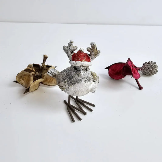 Festive Standing Birds, 7cm