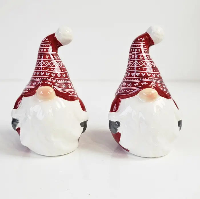 Christmas Gonk Ceramic Salt & Pepper Set, 9cm