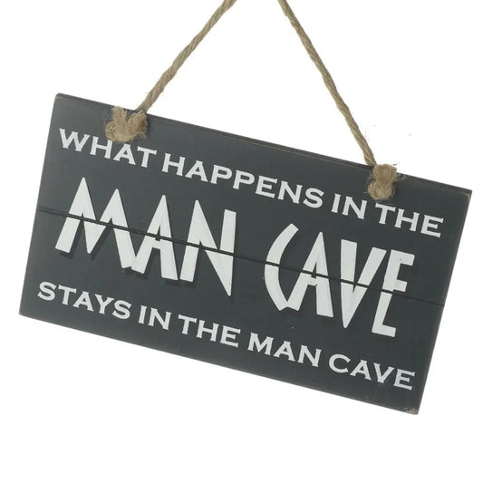 Wooden Man Cave Sign, 15cm