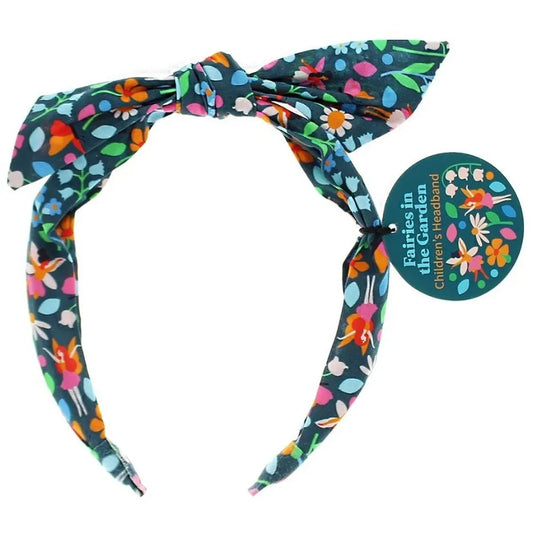 Fabric headband - Fairies in the Garden - 19cm