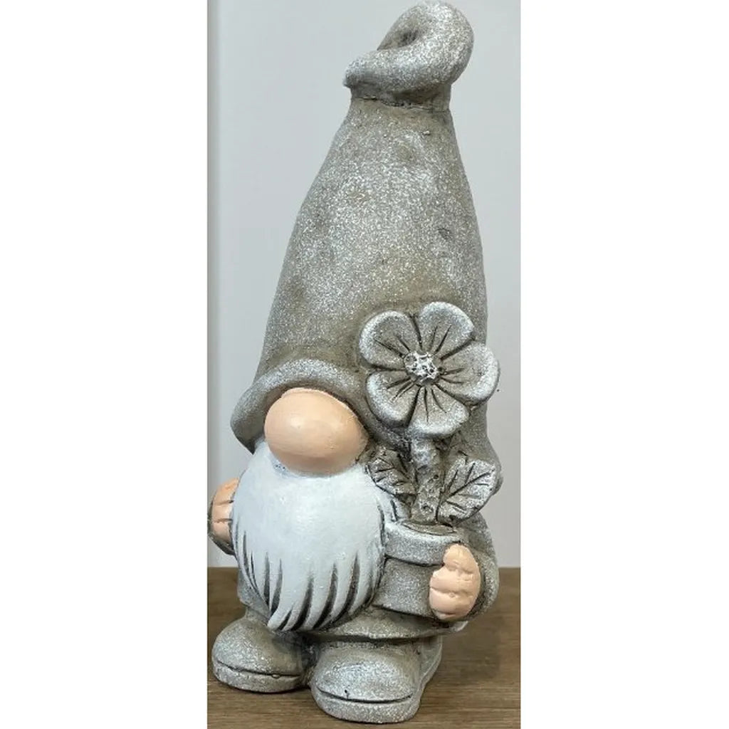 Grey Ceramic Gnomes, 17.5cm