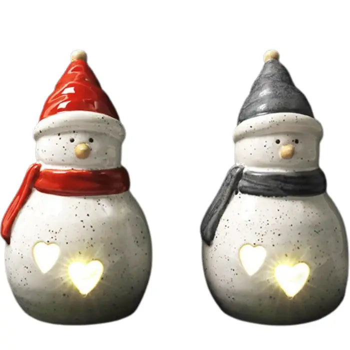 LED Snowman Decoration, 12cm