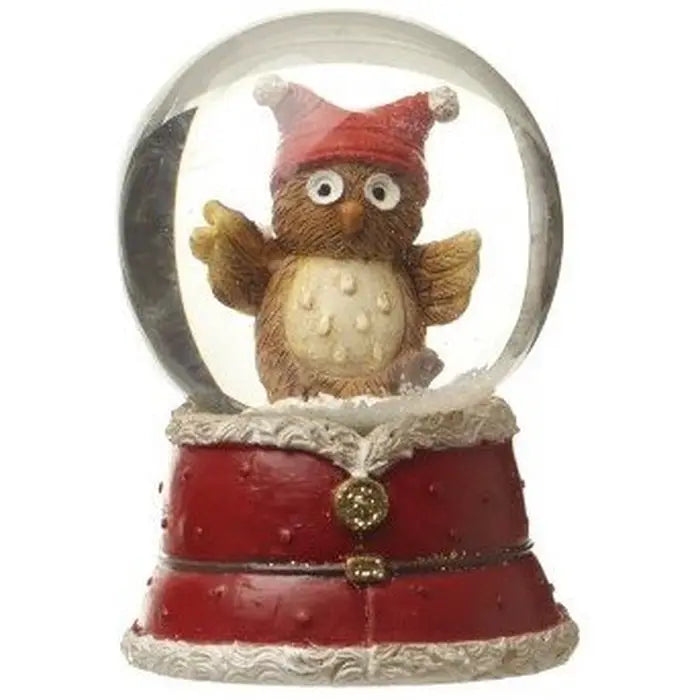 Christmas Owl Snow Globes