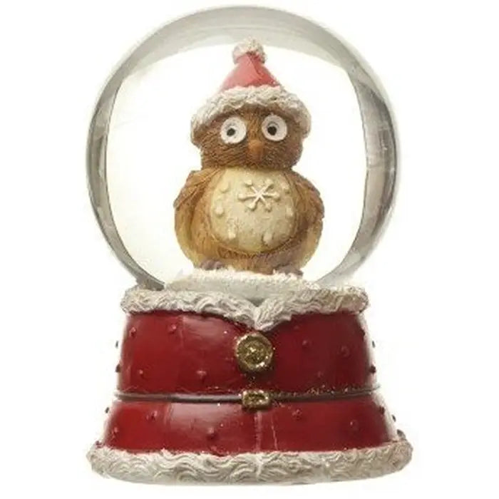 Christmas Owl Snow Globes