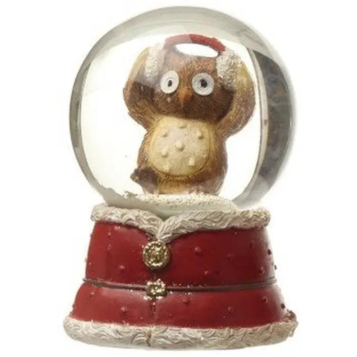 Christmas Owl Snow Globes