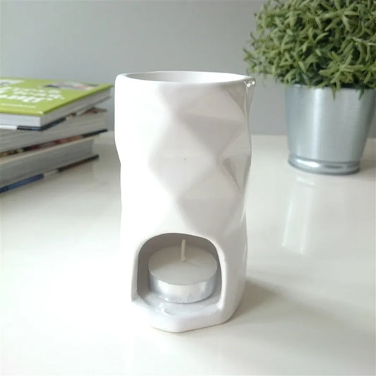 Abstract Ceramic Wax Melter - White